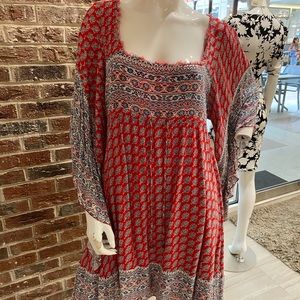 Free people flow dress long sleeve